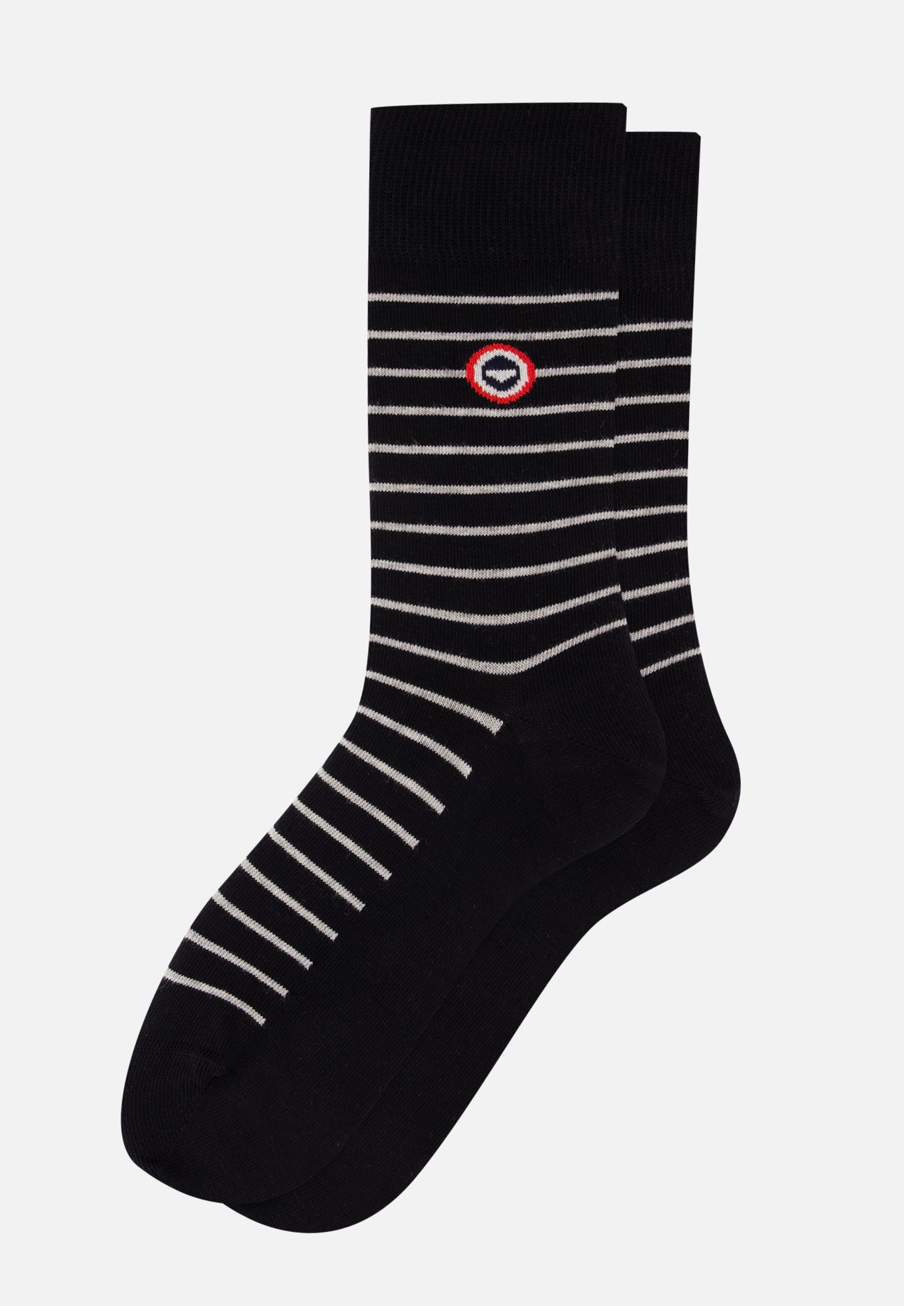 Pack of 7 mid-calf cotton socks - Socks Charcoal Grey Black Light Grey Black Stripes White Navy Steel