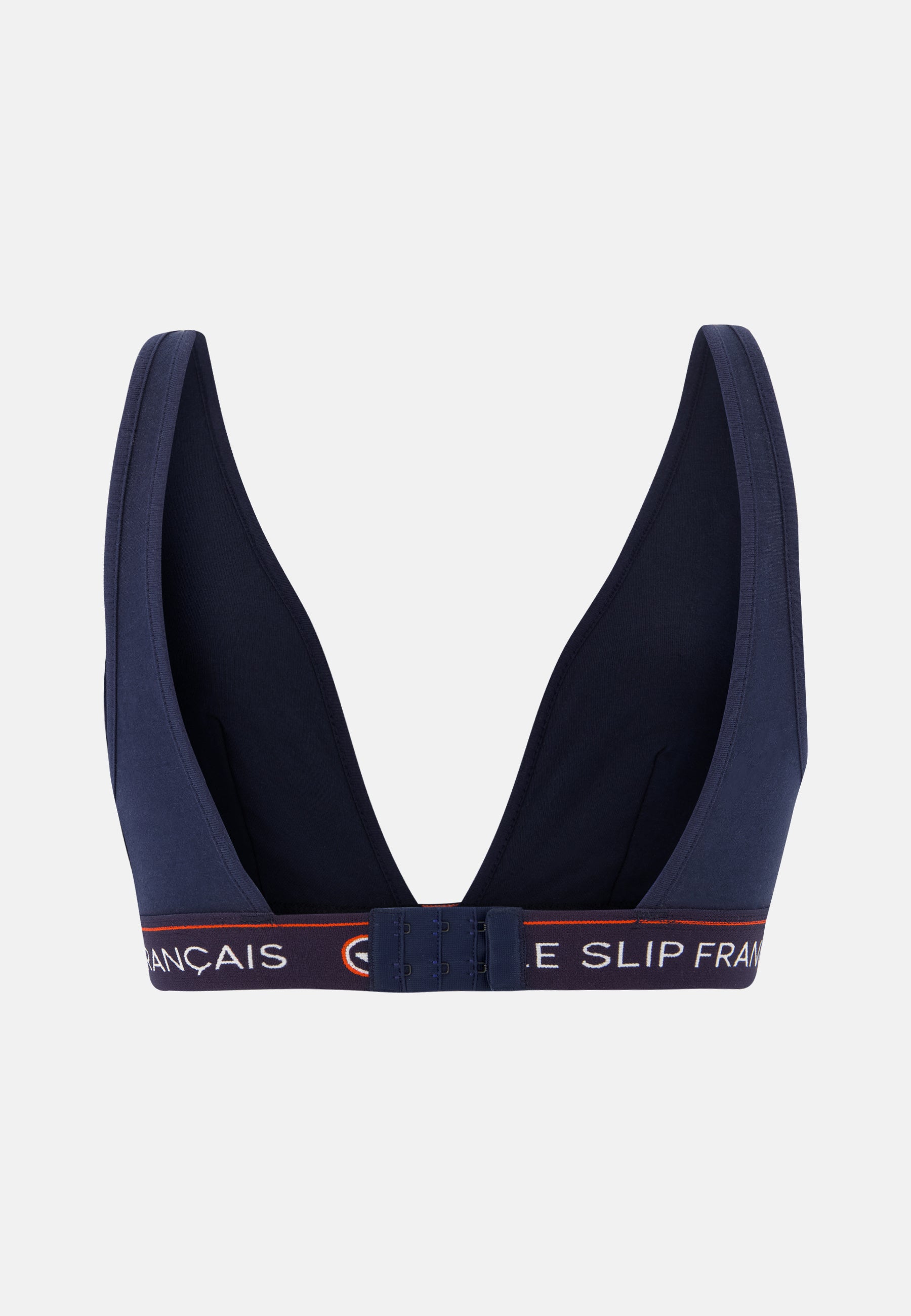 Navy blue cotton triangle bra without underwire - Seduisante Marine