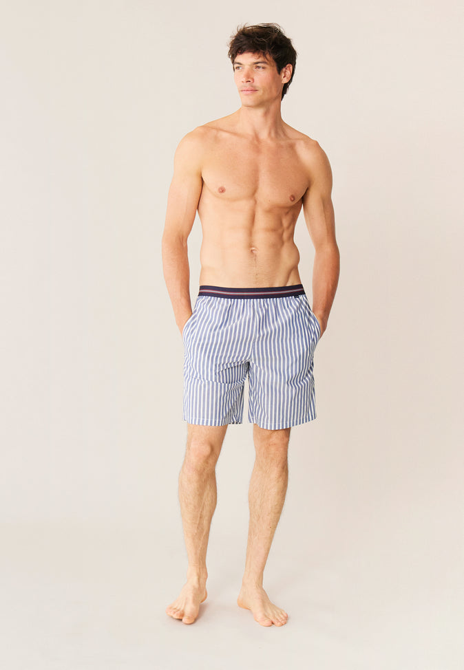 le slip français Short de pyjama Orlando Sens Bleu Gris