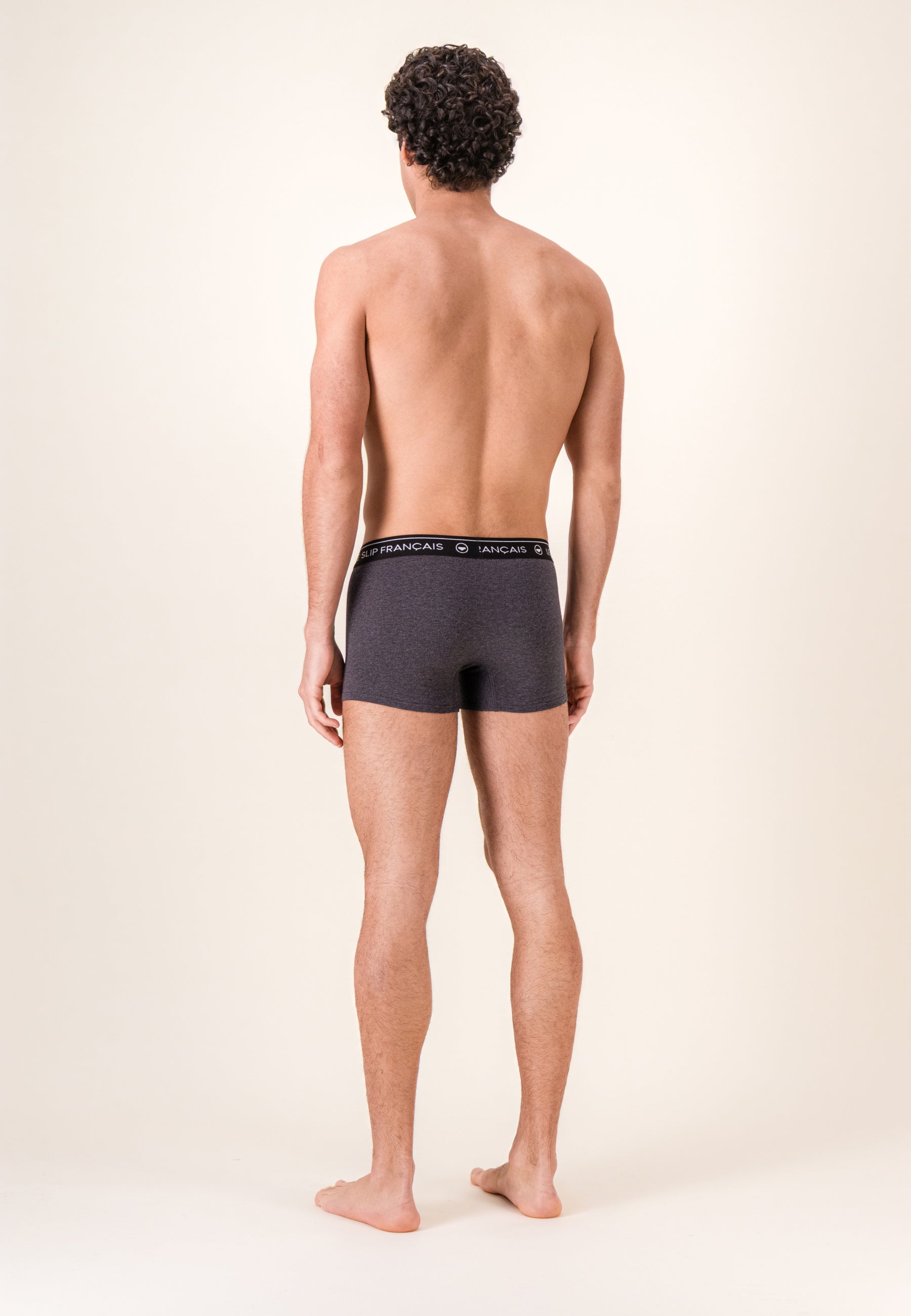 Boxer gris en coton - Redoutable Gris Anthracite