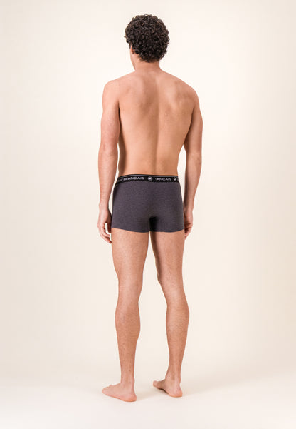Boxer gris en coton - Redoutable Gris Anthracite