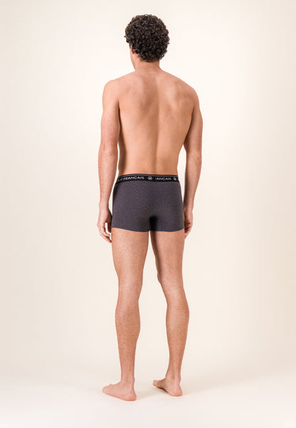 Boxer gris en coton - Redoutable Gris Anthracite