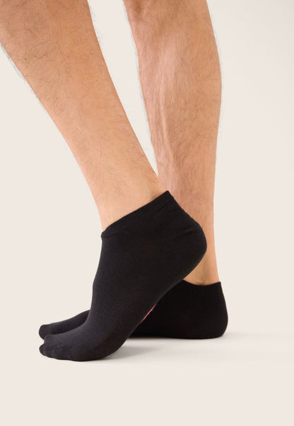 Lot de 7 socquettes en coton - Chaussettes Noir Blanc Acier