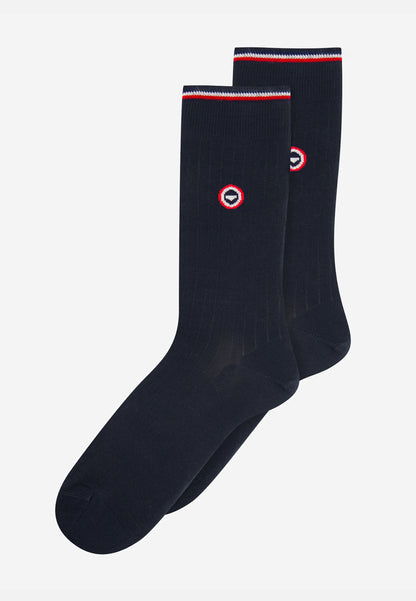 Lot de 2 chaussettes mi-hautes - Chaussettes Anthracite Noir