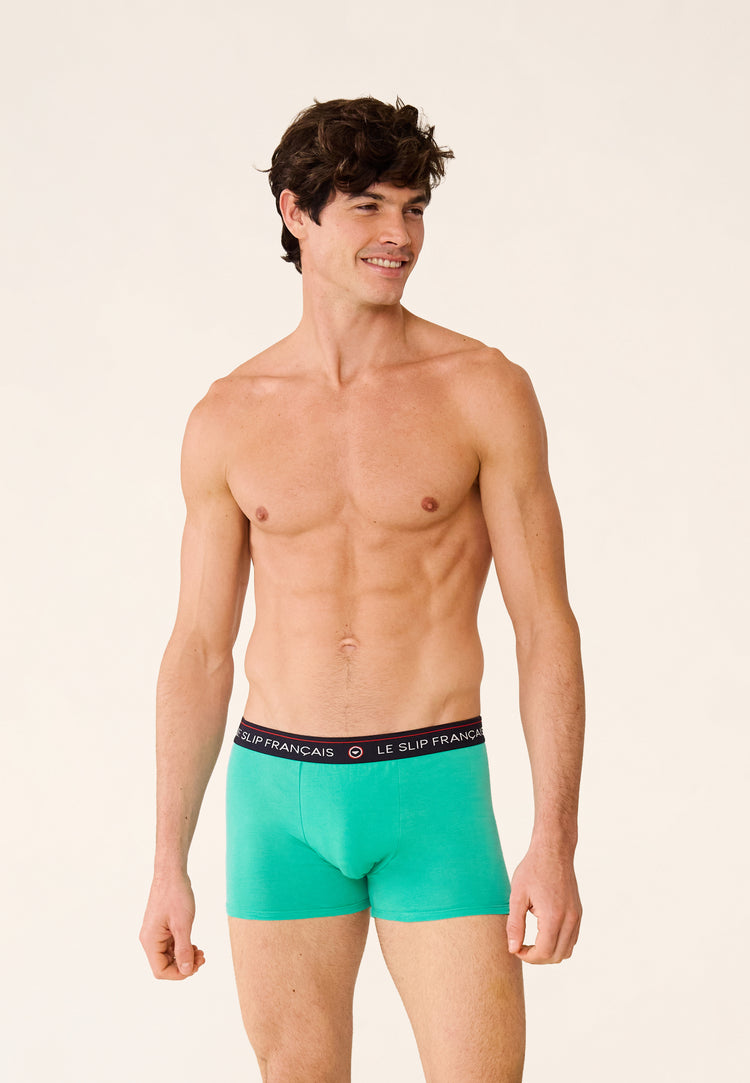 Pack Semainier Boxer Redoutable Neon Pink Marine Gris Chiné Blanc Mint Marius Little Jungle Viola Caviar Lagon - Le Slip Français - 9