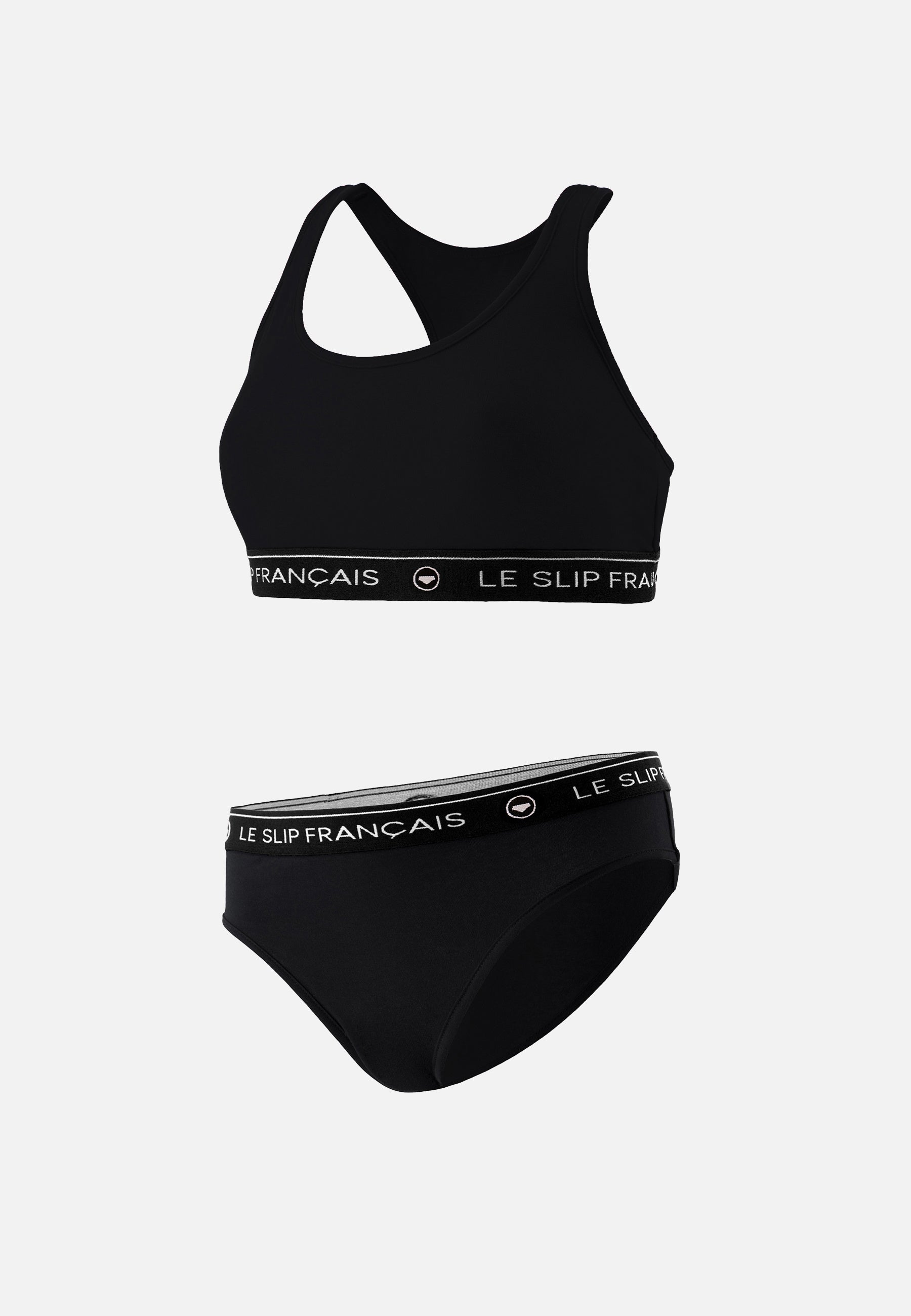 Ensemble culotte brassière en coton - Tapageuse Rieuse Noir