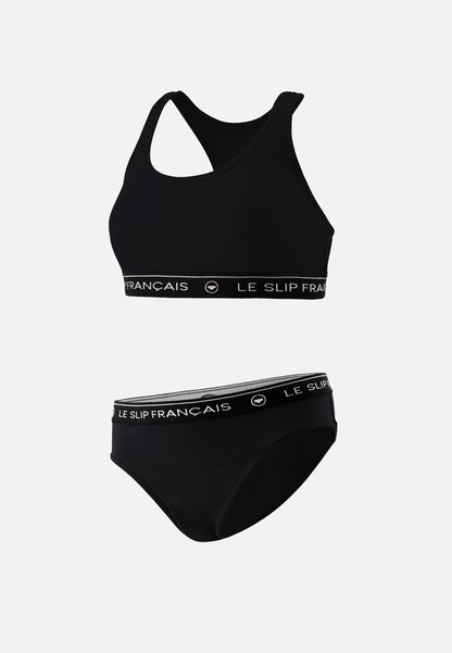 Ensemble culotte brassière en coton - Tapageuse Rieuse Noir