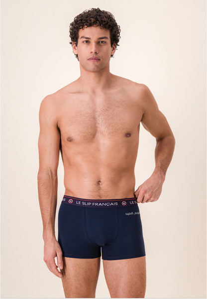 Lot de 2 boxers en coton - Boxers Kaki Marine Brodé Super Papa
