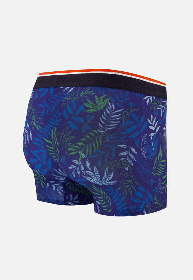 Boxer à feuilles indigo en coton - Marius Sous Bois Indigo - Le Slip Français - 8