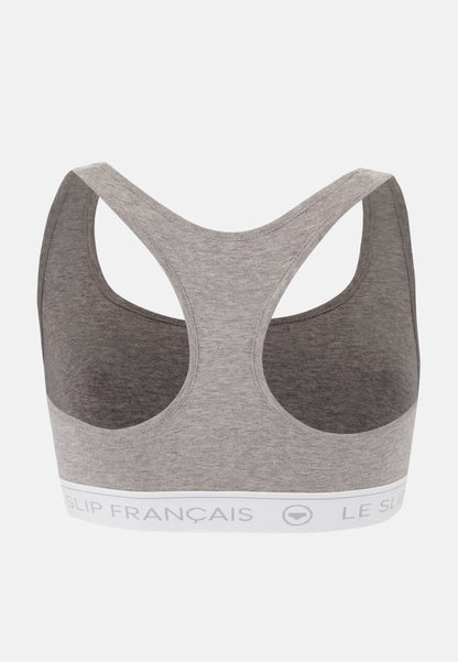 Women's gray cotton bra - Tapageuse Grise