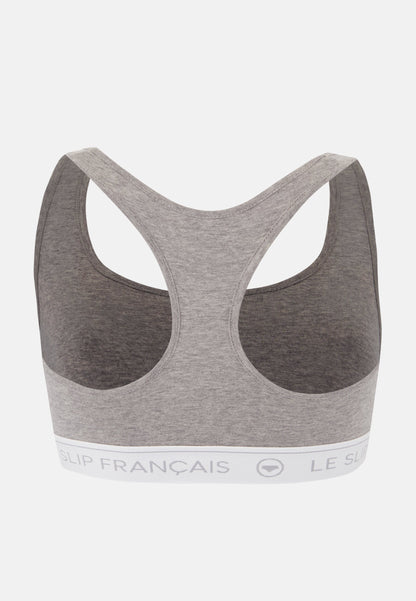 Brassière femme grise en coton - Tapageuse Gris Chine