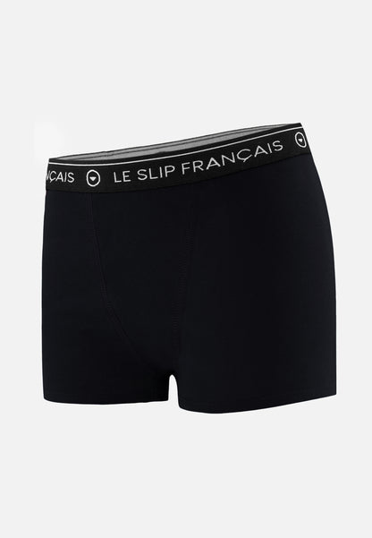 Culotte boxer femme noire en coton - Fougueuse Noire
