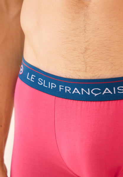 Pink cotton boxer shorts - Redoutable Rose Cerise