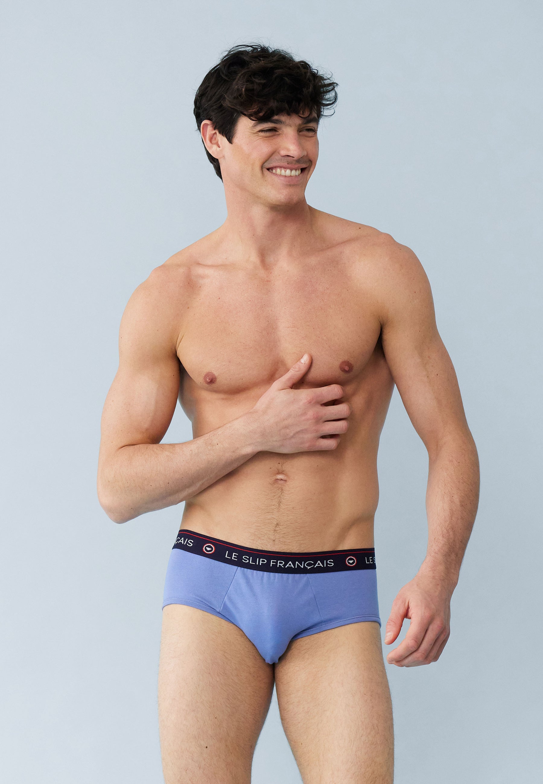 Lot de 3 slips en coton - Slips Bleu Marine Bleu  Noir