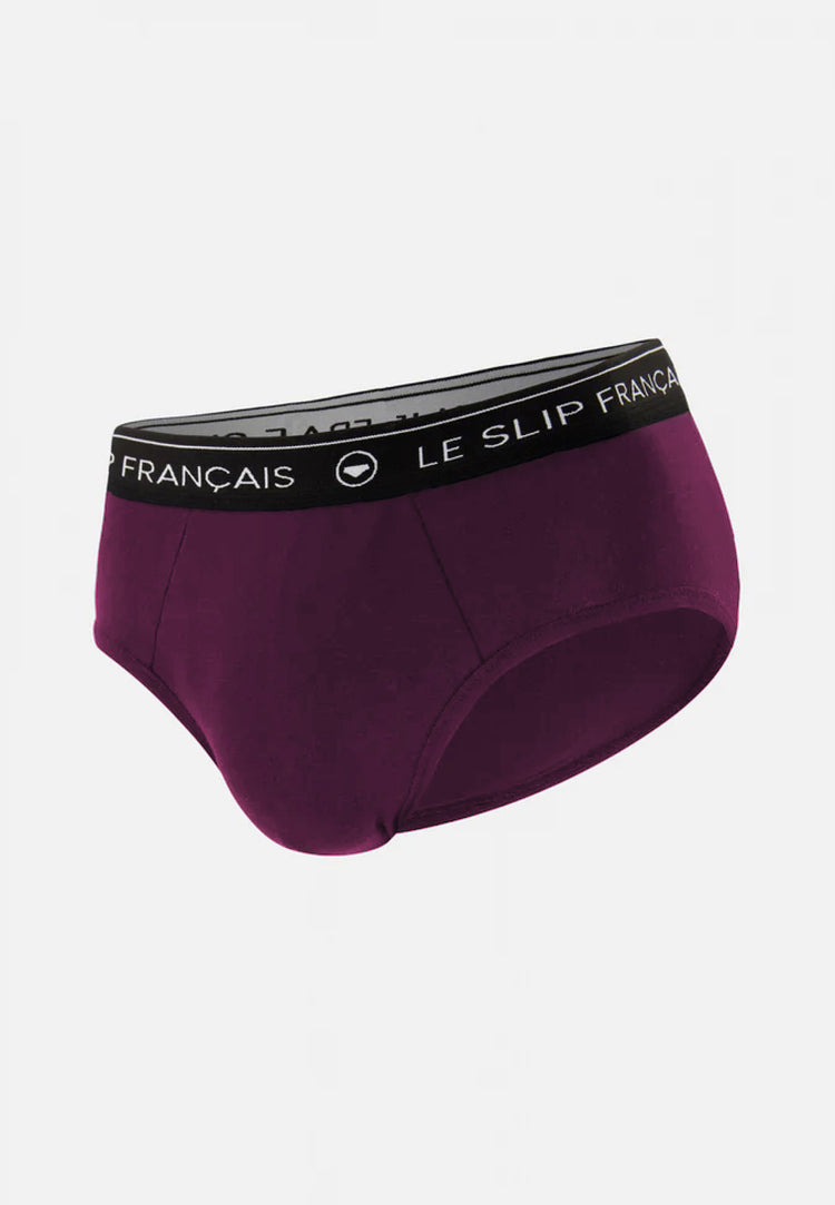 Slip prune en coton - Intrepide Prune - Le Slip Français - 1