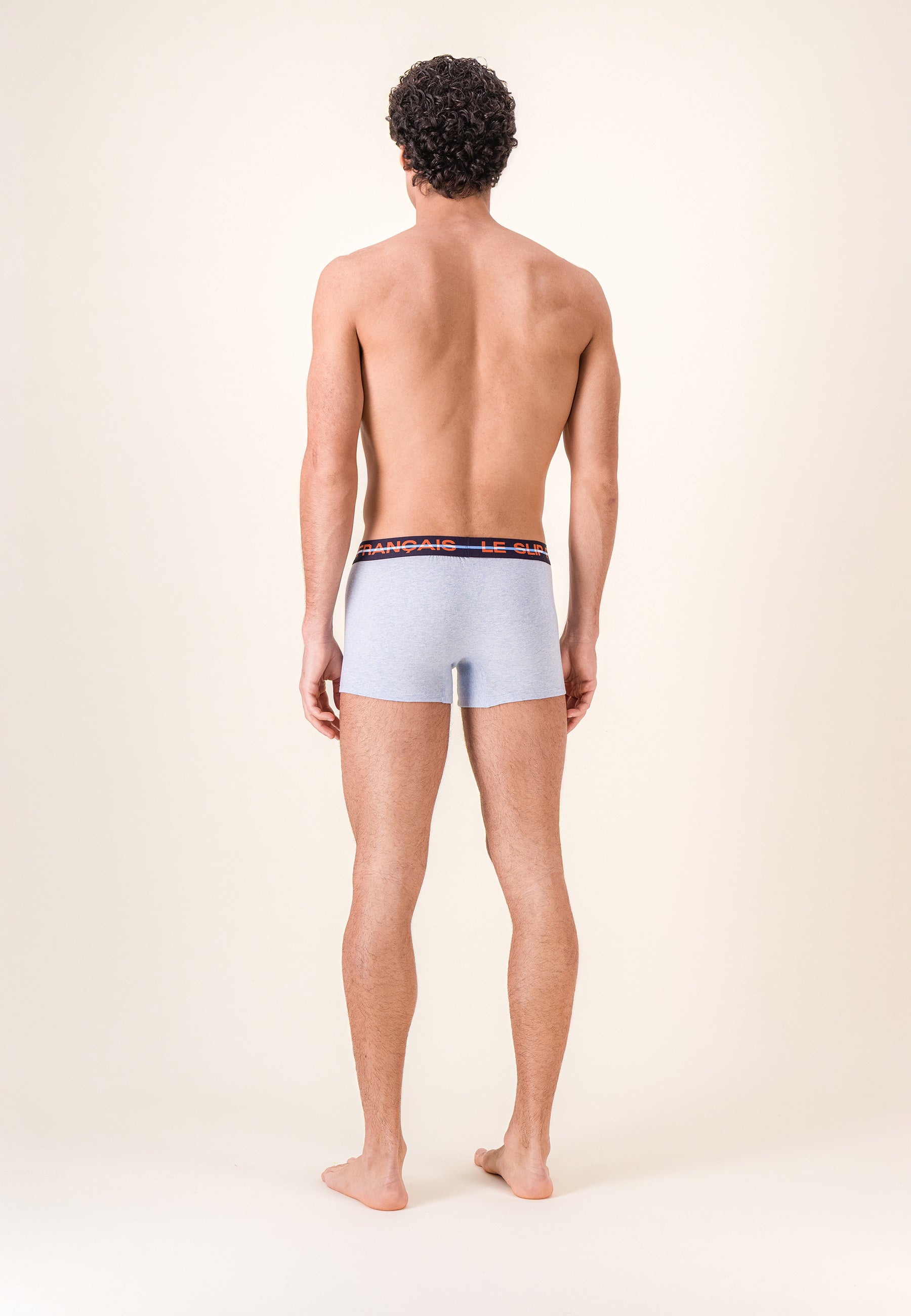 Lot de 3 boxers en coton - Boxers Bleu Ciel Bleu Acier Brique