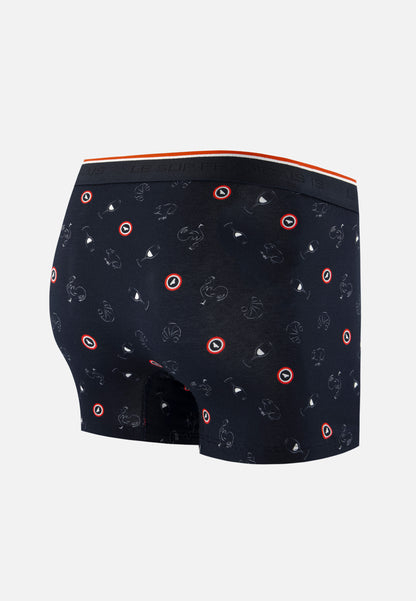 Boxer bleu à motifs français en coton - Redoutable La vie en slip