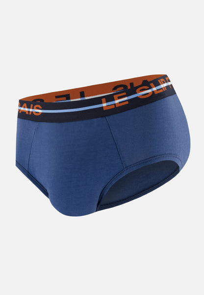 Slip bleu en coton - Intrépide Bleu Acier