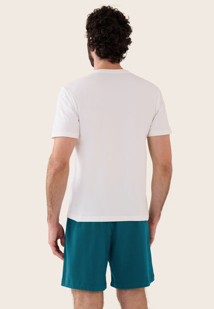 Ensemble pyjama t-shirt et short en coton - Ensemble de pyjama Formidable Marine Invincible Bleu Canard