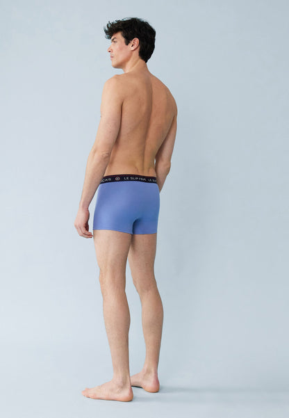 Lot de 5 boxers en coton - Boxers Nuances De Bleu