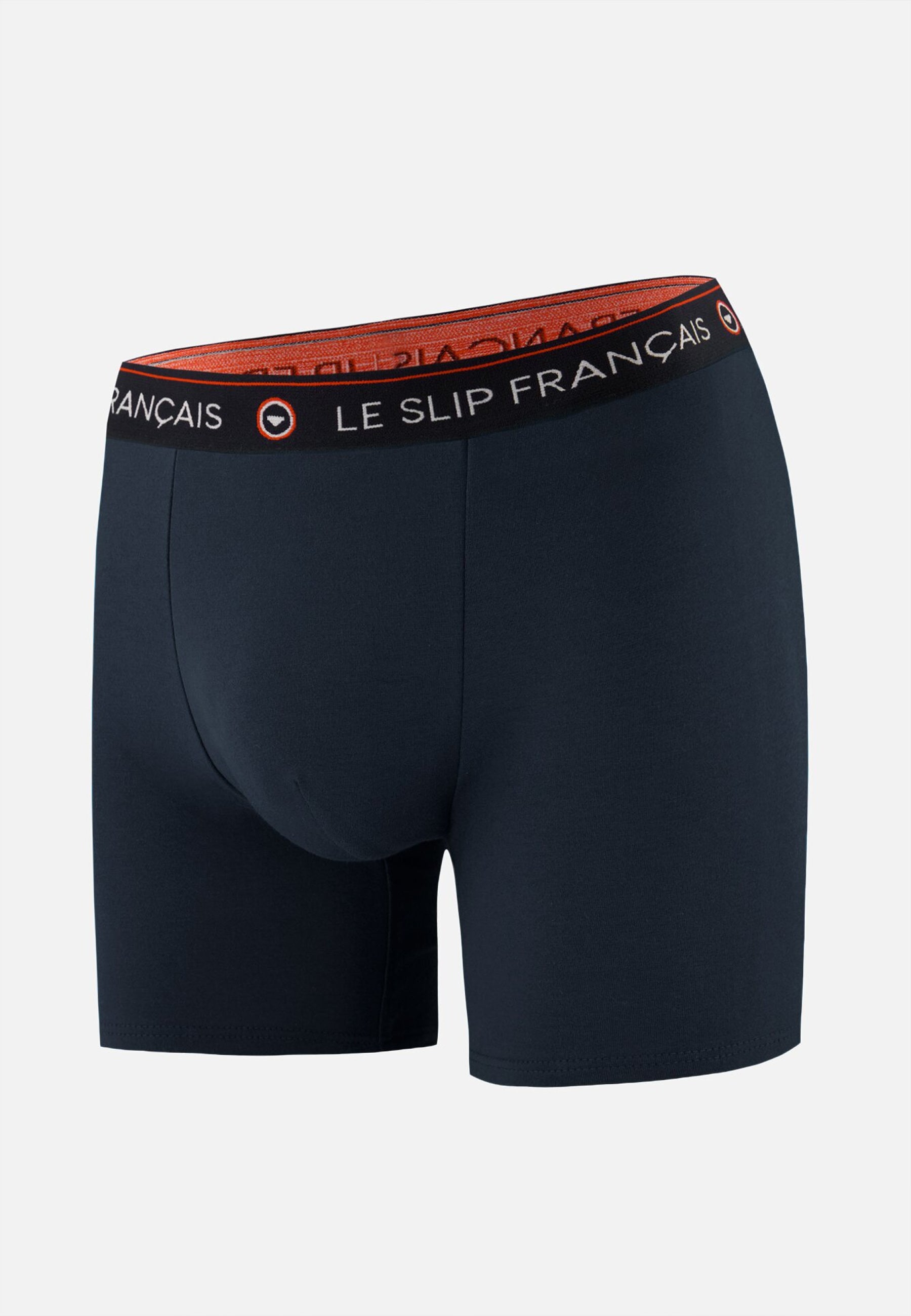 Boxer long marine en coton - Redoutable Long Marine