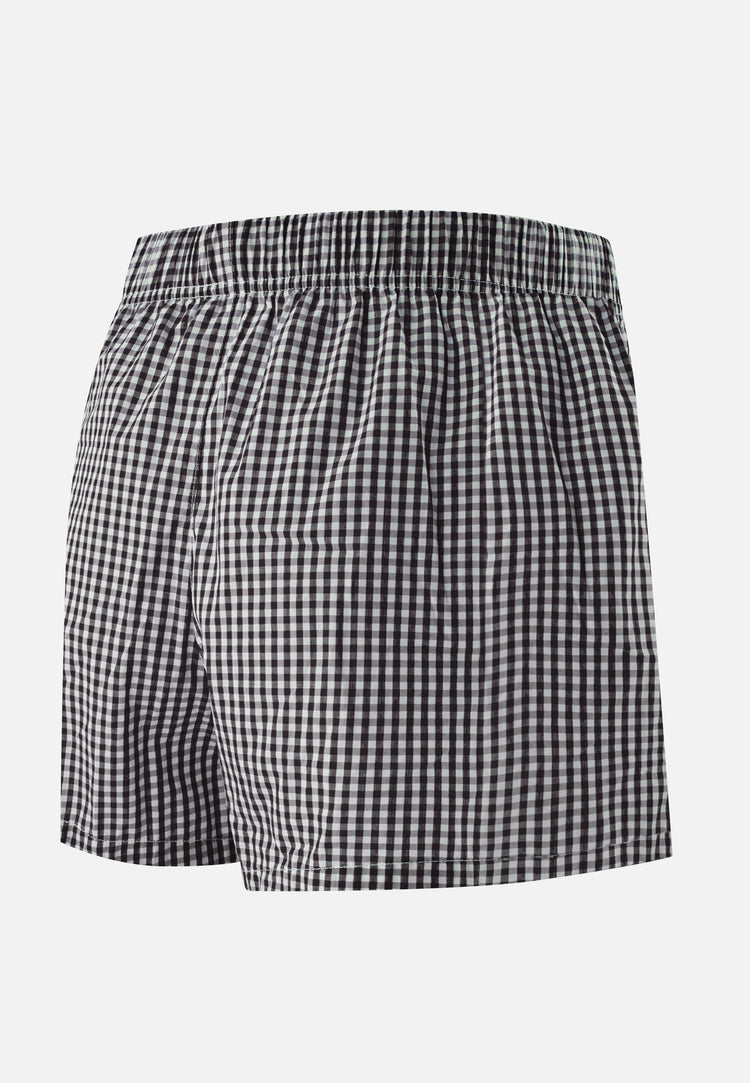 Caleçon à carreaux noir en coton - Jacques Carreaux Vichy Noir - Le Slip Français - 7