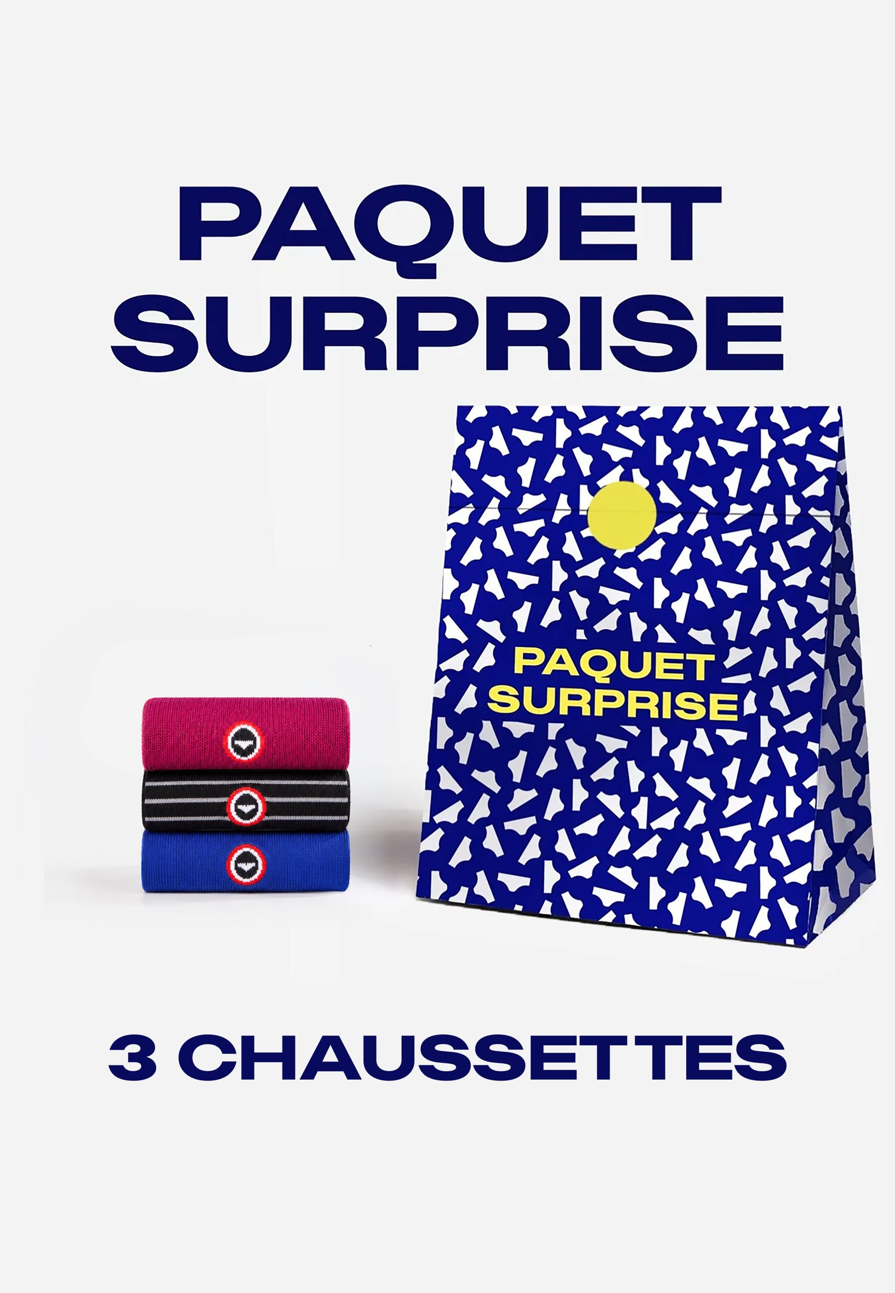 Lot de 3 paires de chaussettes surprise ! - Coloris surprise