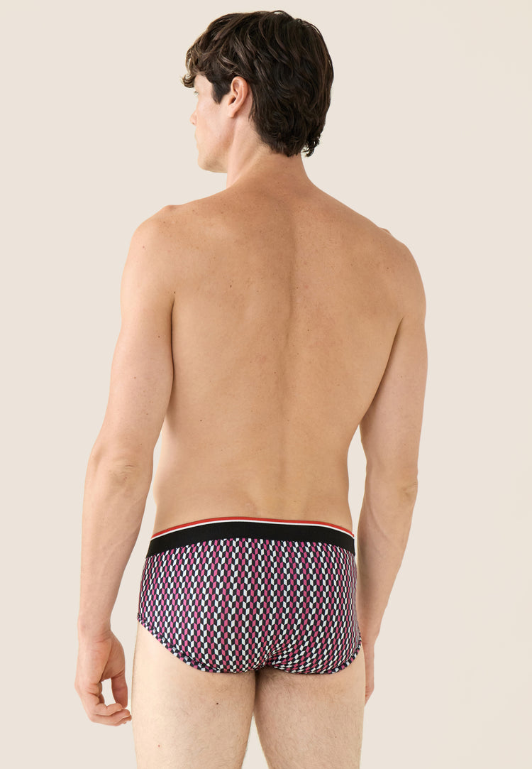 Lot de 3 slips en coton - Slips Fuchsia Noir Fléchette Fuchsia - Le Slip Français - 6