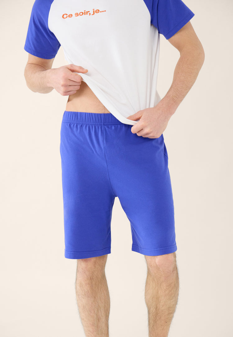 Ensemble pyjama Nathanael Blanc Bleu Eblouissant - Le Slip Français - 5