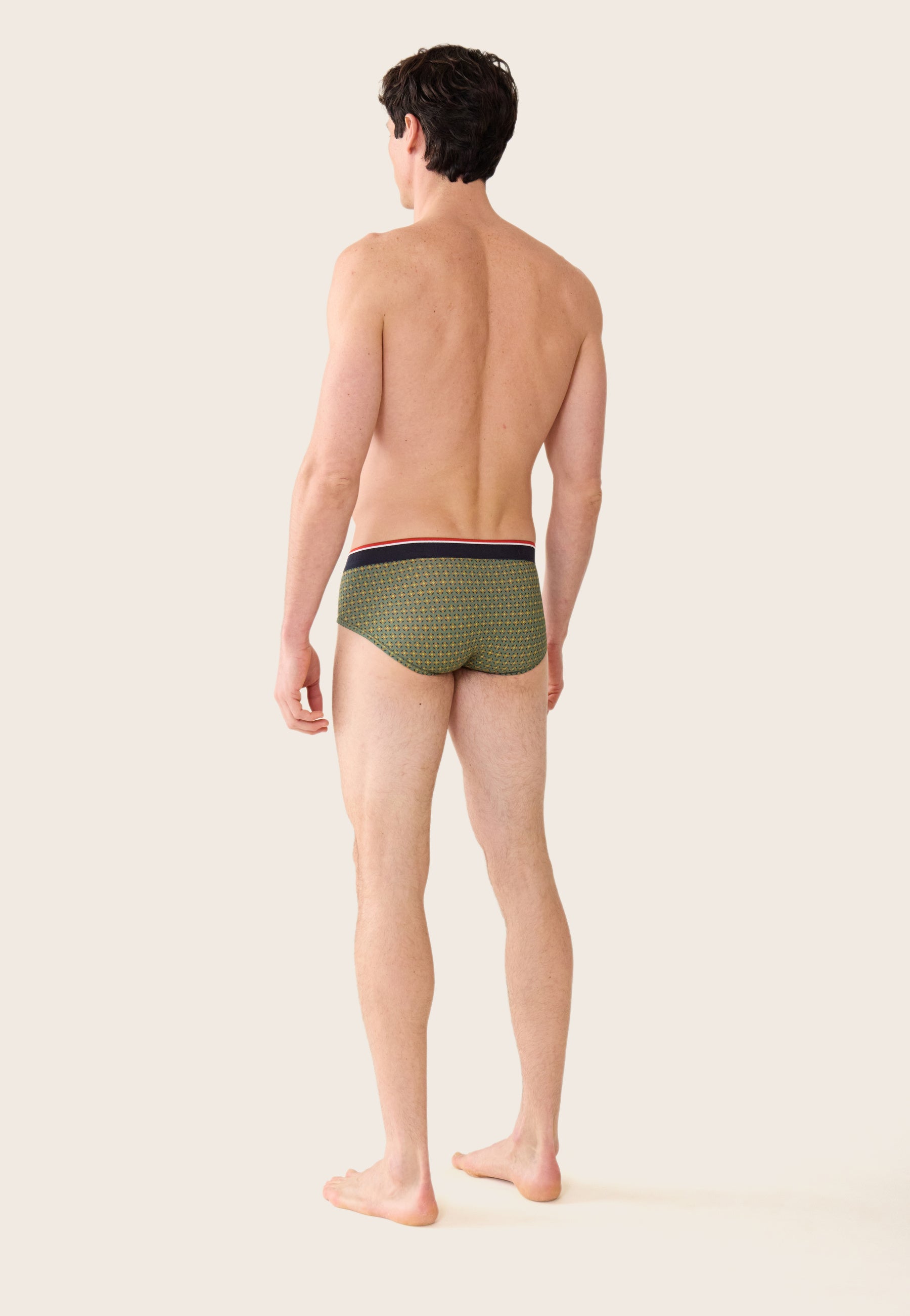 Green cotton briefs with ornamental pattern - Terrible Veronese Ornament