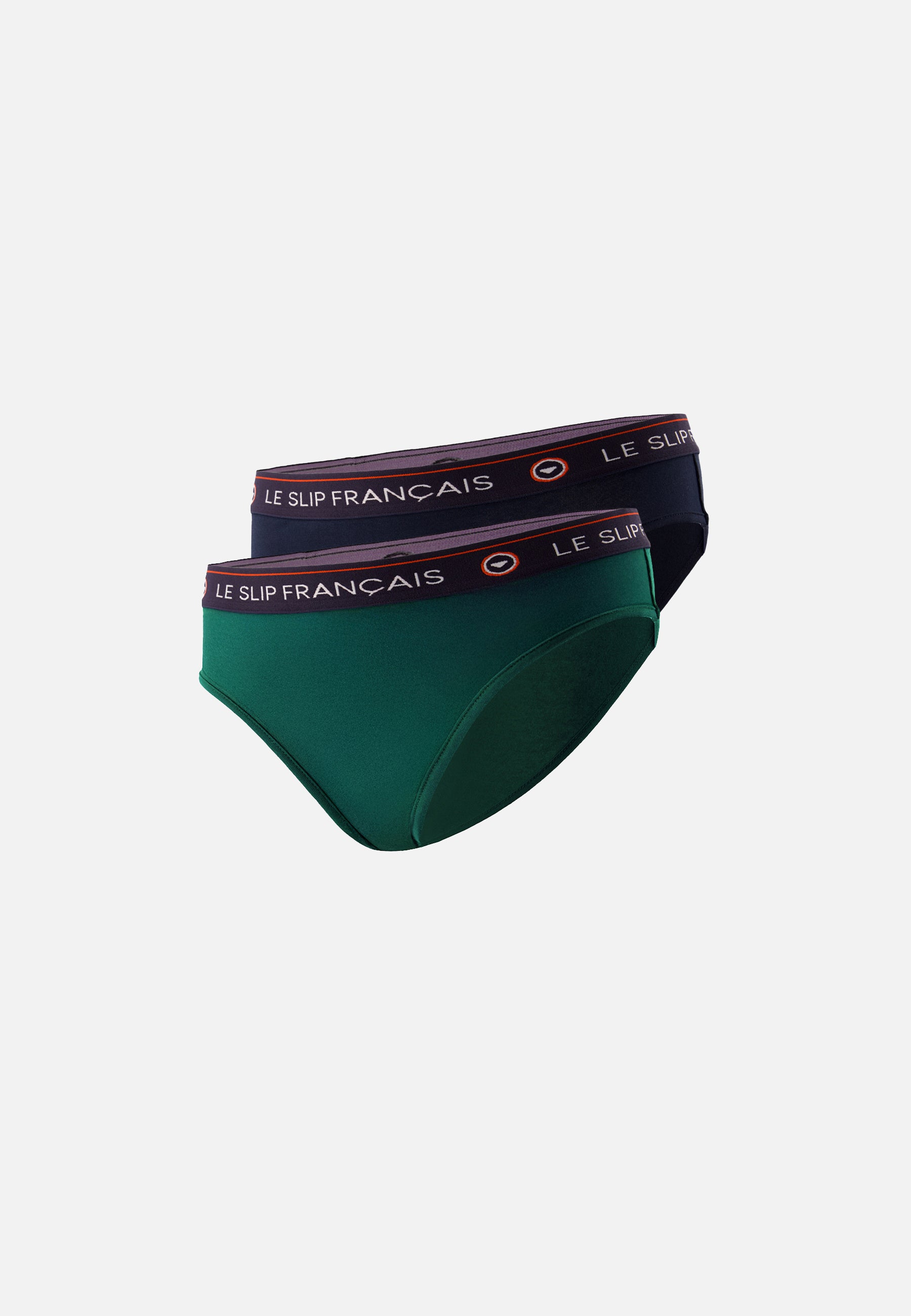 Pack of 2 cotton panties - Navy and Fir Green Laughing Panties