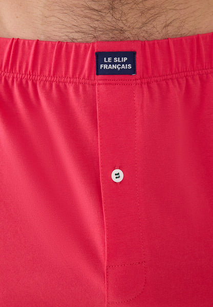 Pink cotton jersey boxer shorts - Fredo Rose Cerise