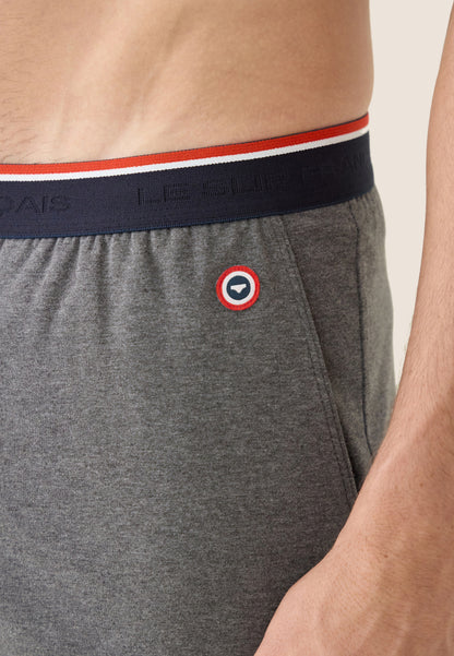 Bas de pyjama court gris en coton - Zouzou Anthracite