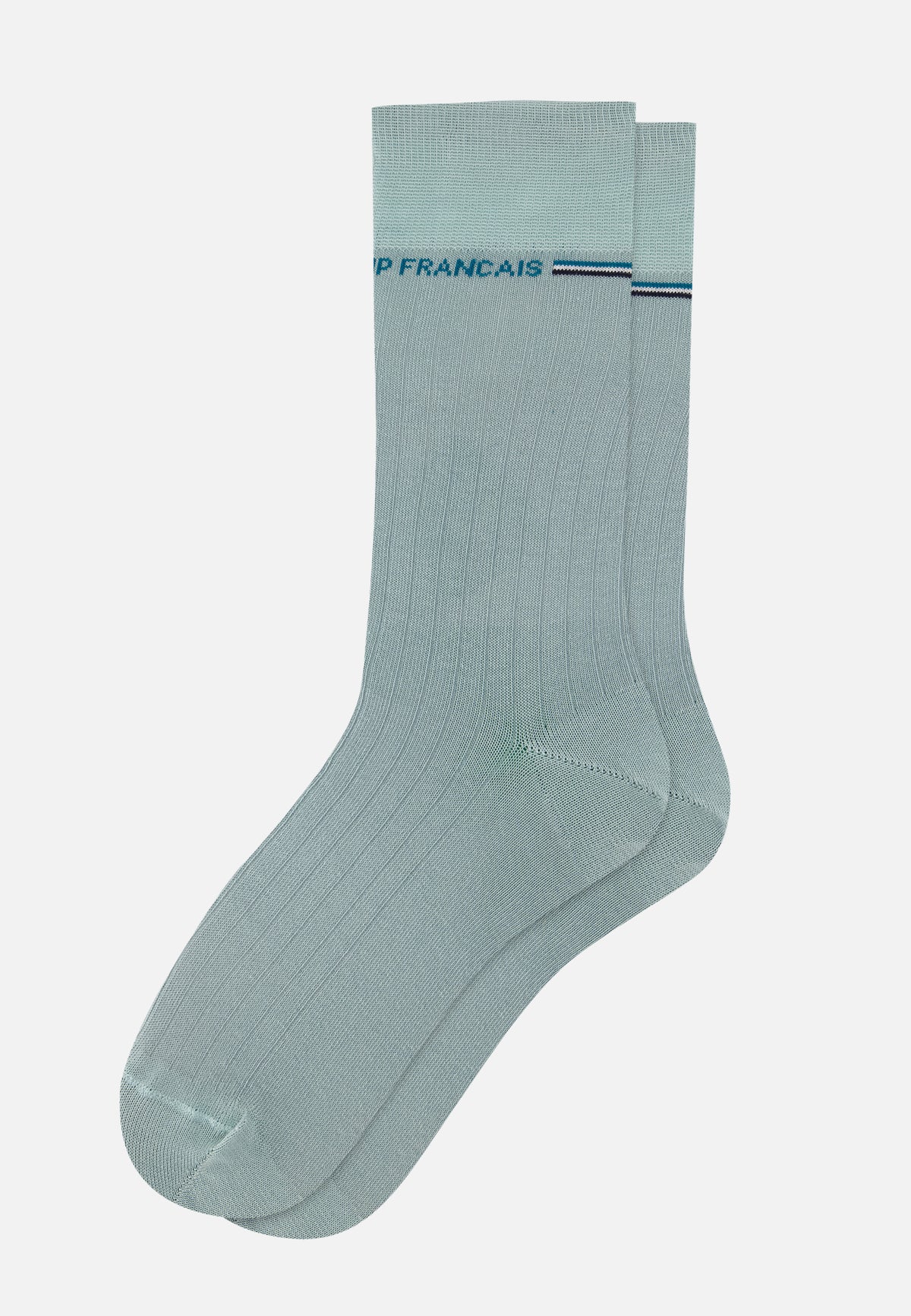 Chaussettes mi-hautes vert en fil d'Écosse - Nessy Vert Sage