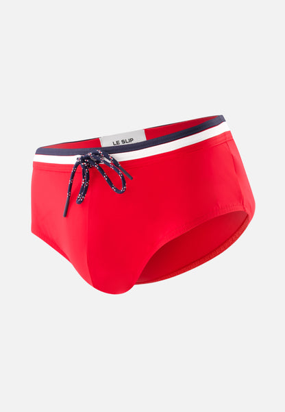 Slip de bain en polyamide - Amiral Rouge