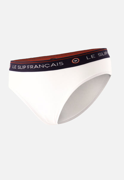 Culotte taille haute blanche en coton - Rieuse Blanc