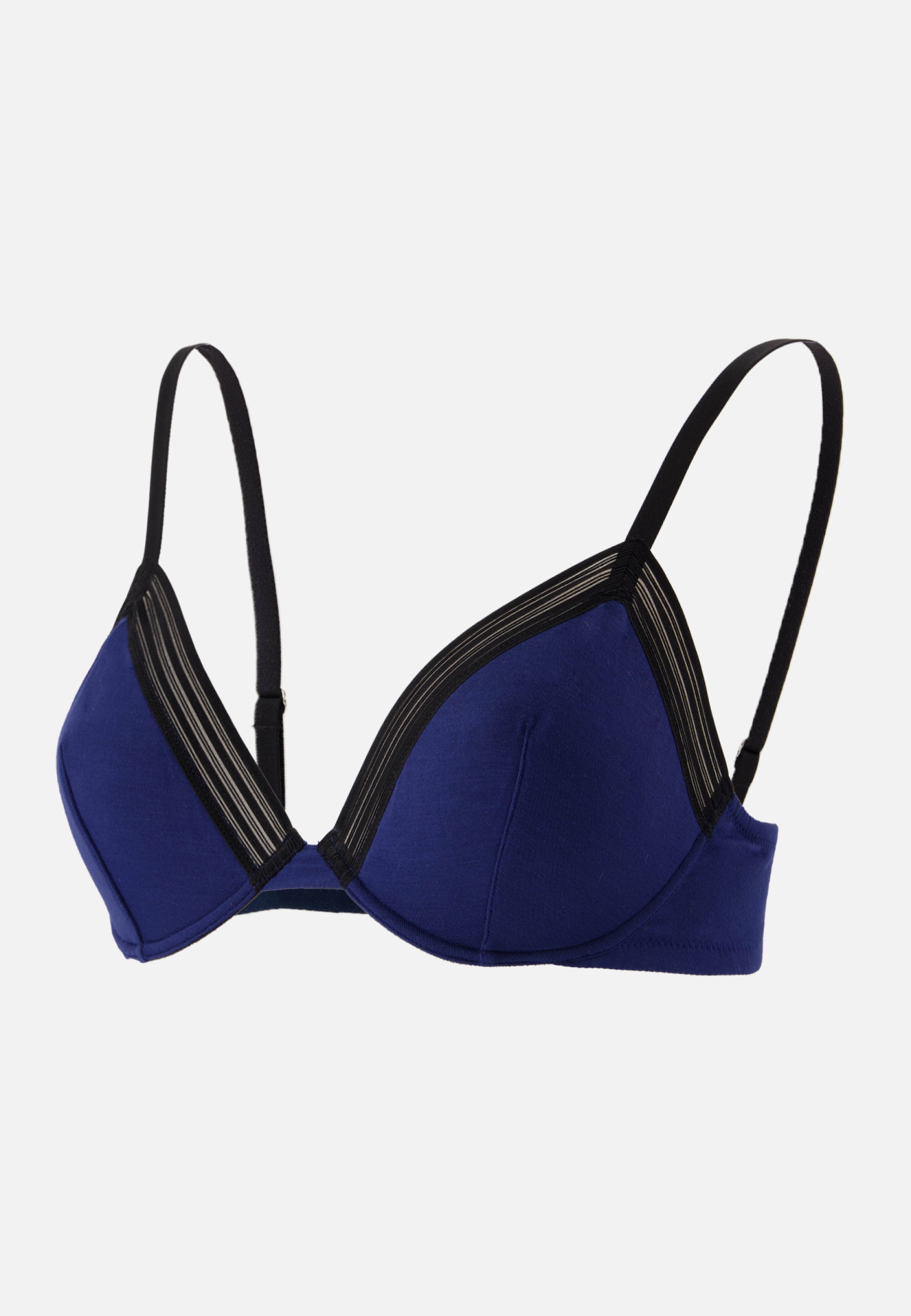 Soutien-gorge triangle armaturé en modal - La Mélusine Indigo Noir