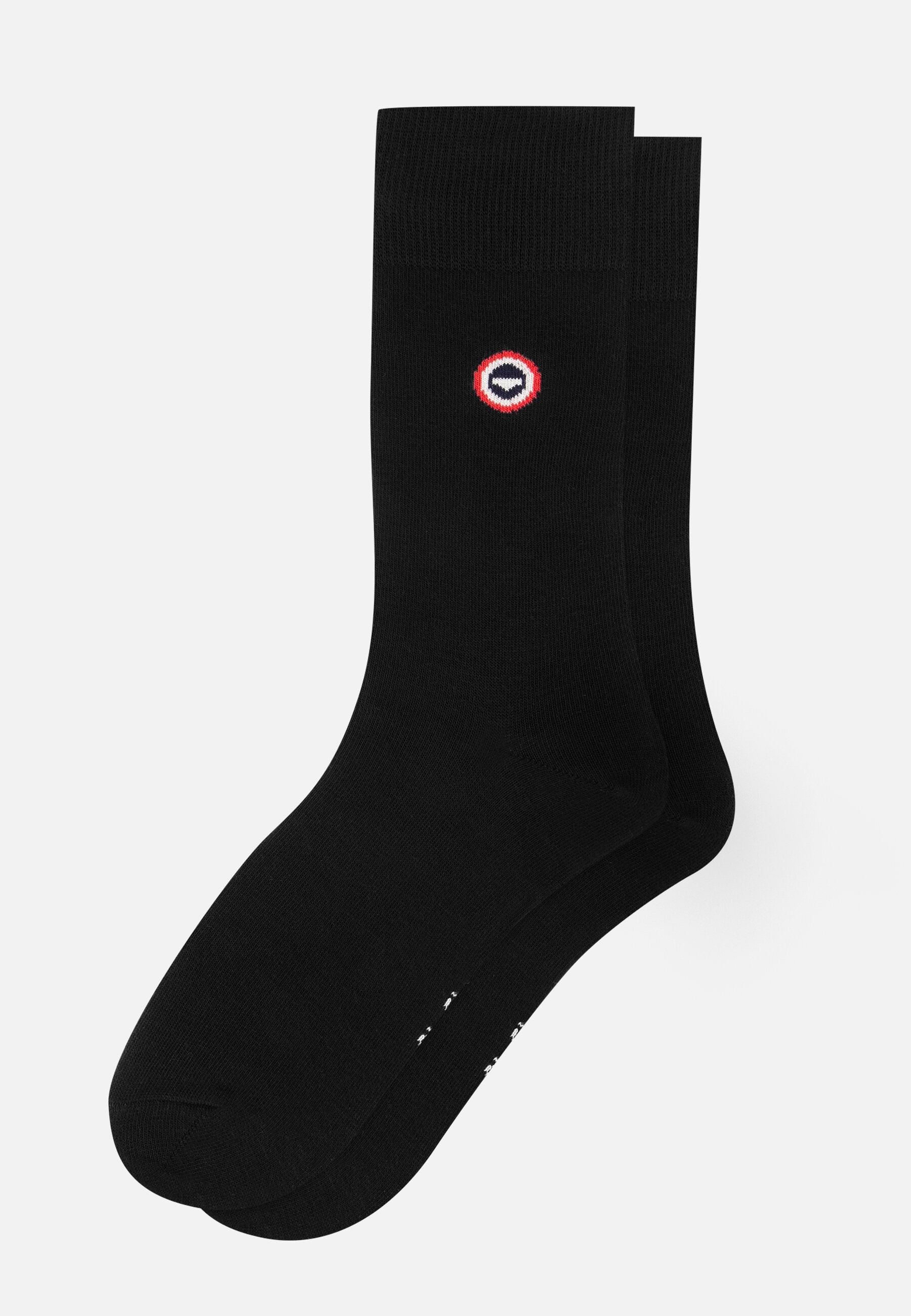 Lot de 4 chaussettes mi-hautes noir en coton - Chaussettes Noir