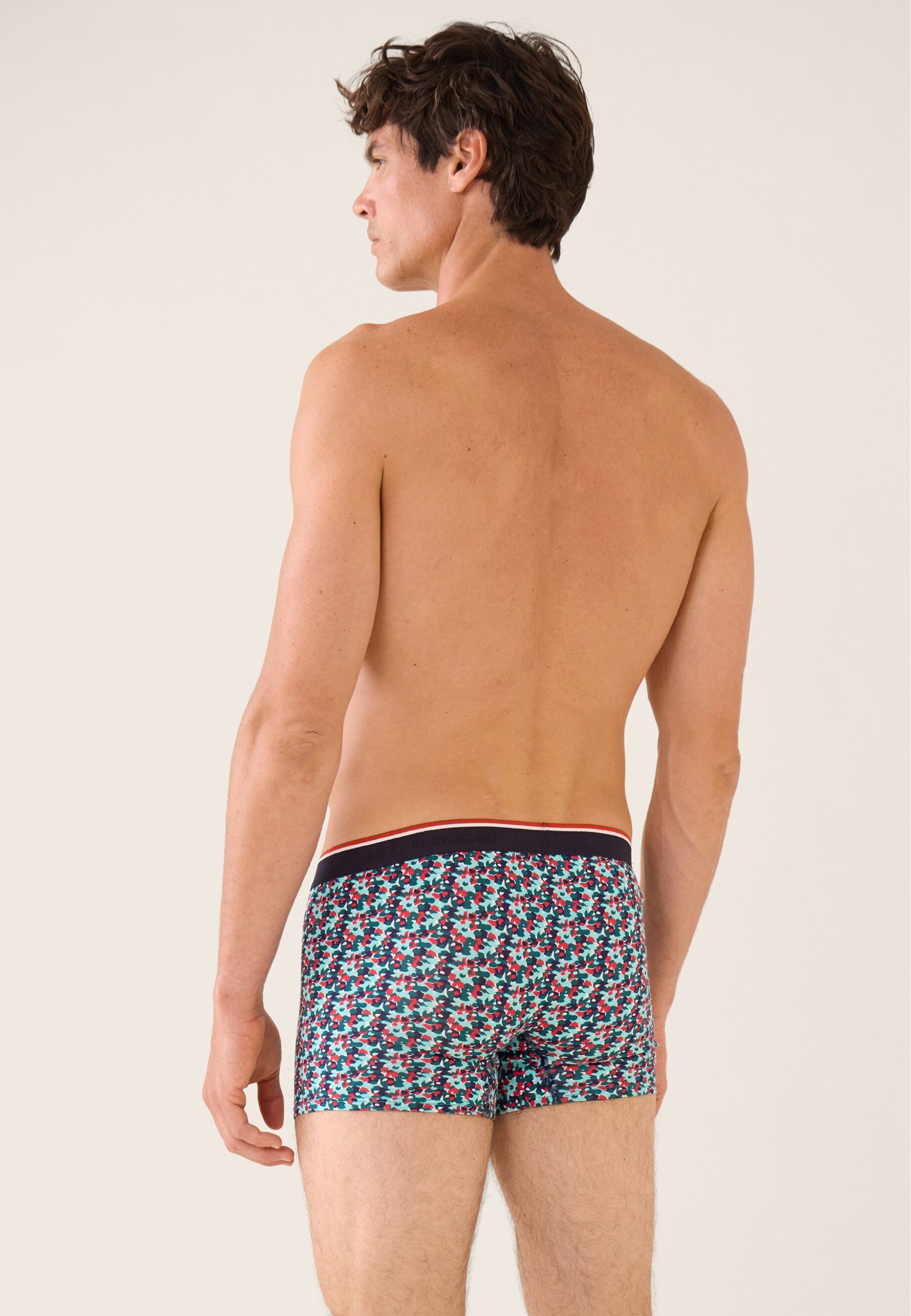 Boxer vert à motif confetti en coton - Marius Confetti Vert D'Eau