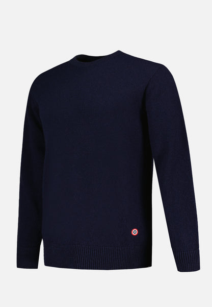 Pull homme bleu marine en maille - Jean Pull Marine