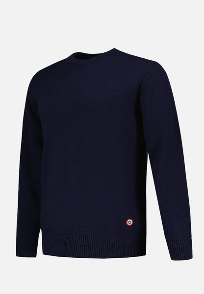Pull homme bleu marine en maille - Jean Pull Marine