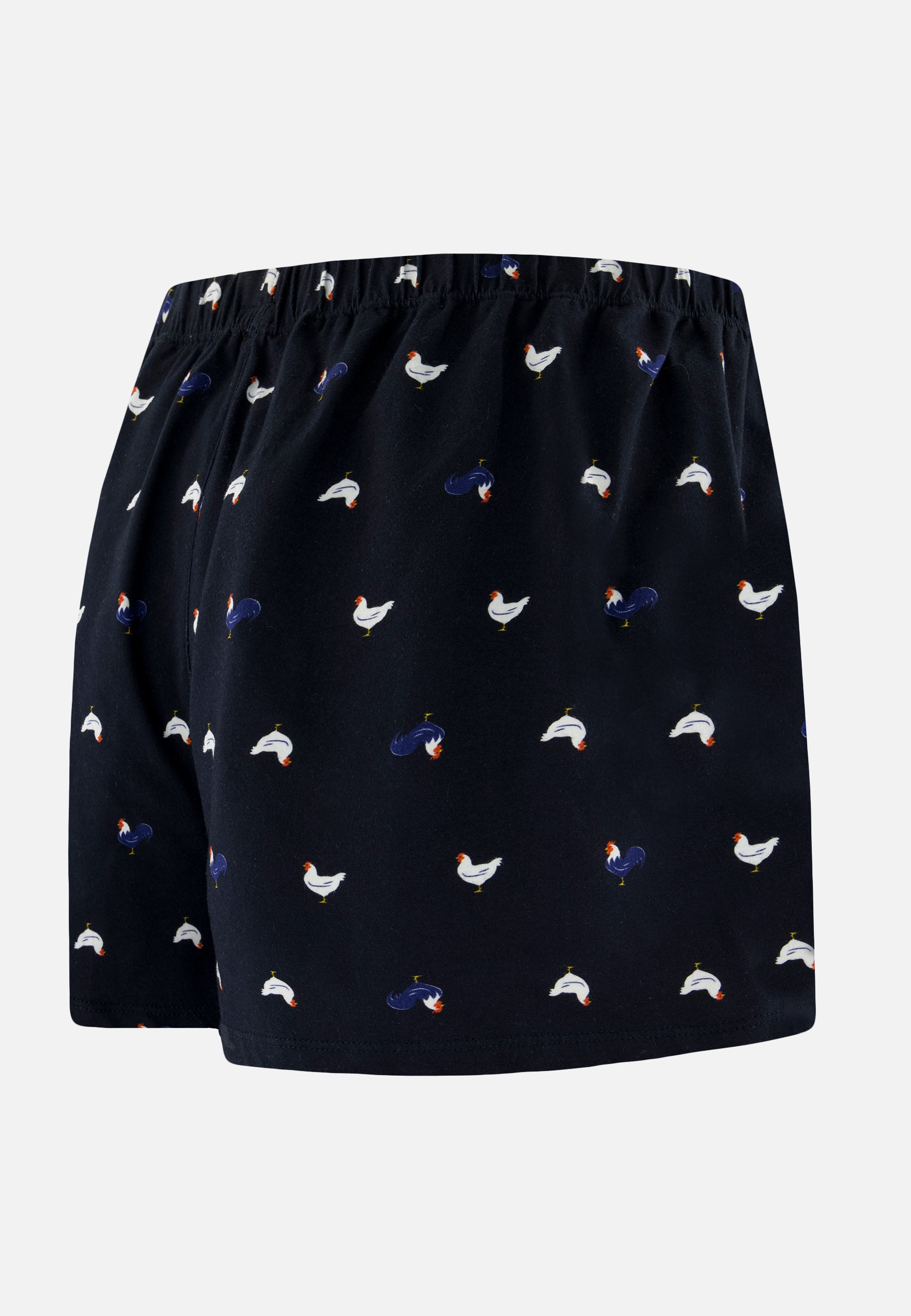 Caleçon à motif coq marine en jersey de coton - Fredo Coq Marine