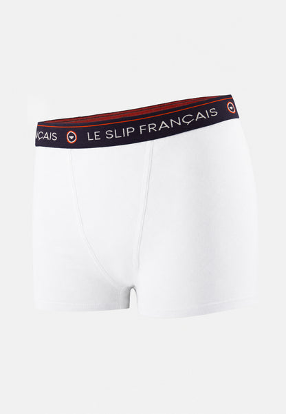 Culotte boxer femme blanche en coton - Fougueuse Blanc