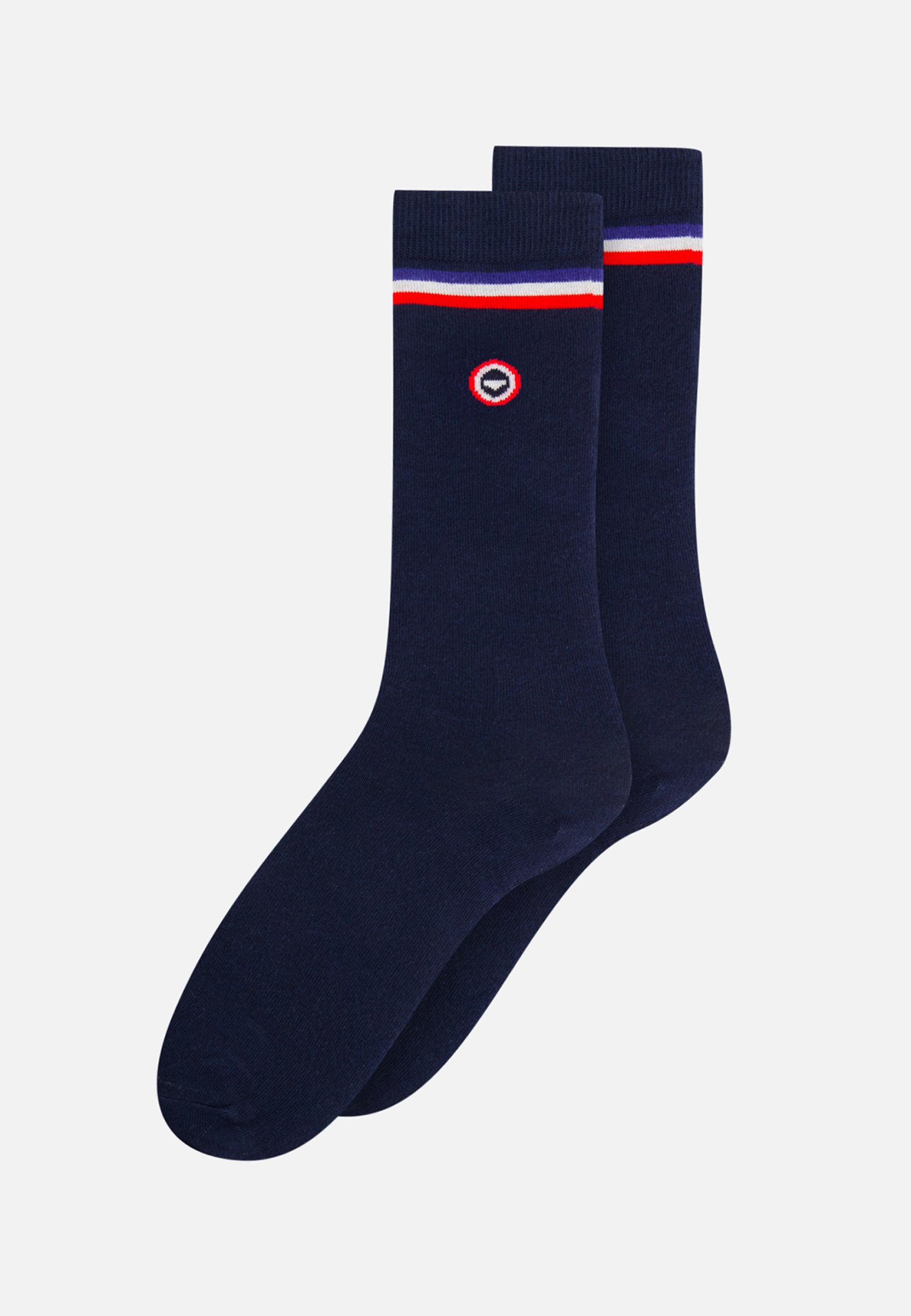 Chaussettes mi-hautes en coton - Lucas Drapeau Marine