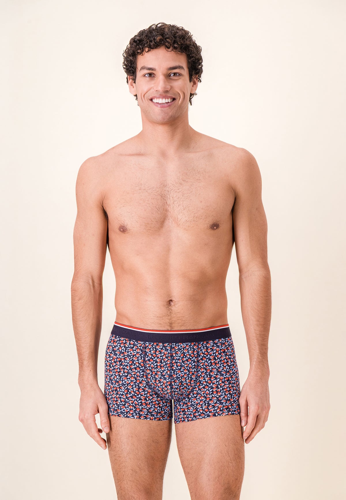 Boxer rose en coton - Marius Rose Rouge Brique