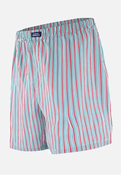 Short striped mattress pink cotton pyjama bottoms - Jacquot Striped Mattress Pink Cherry