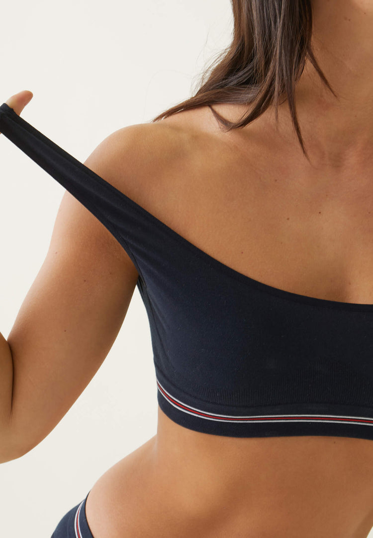 Pack Culotte Brassière En Coton Sans Couture - Pack Cathy Anaïs Marine - Le Slip Français - 4