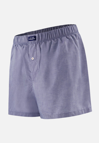 Caleçon à chevrons bleu blanc noir en jersey de coton - Fredo Chevron