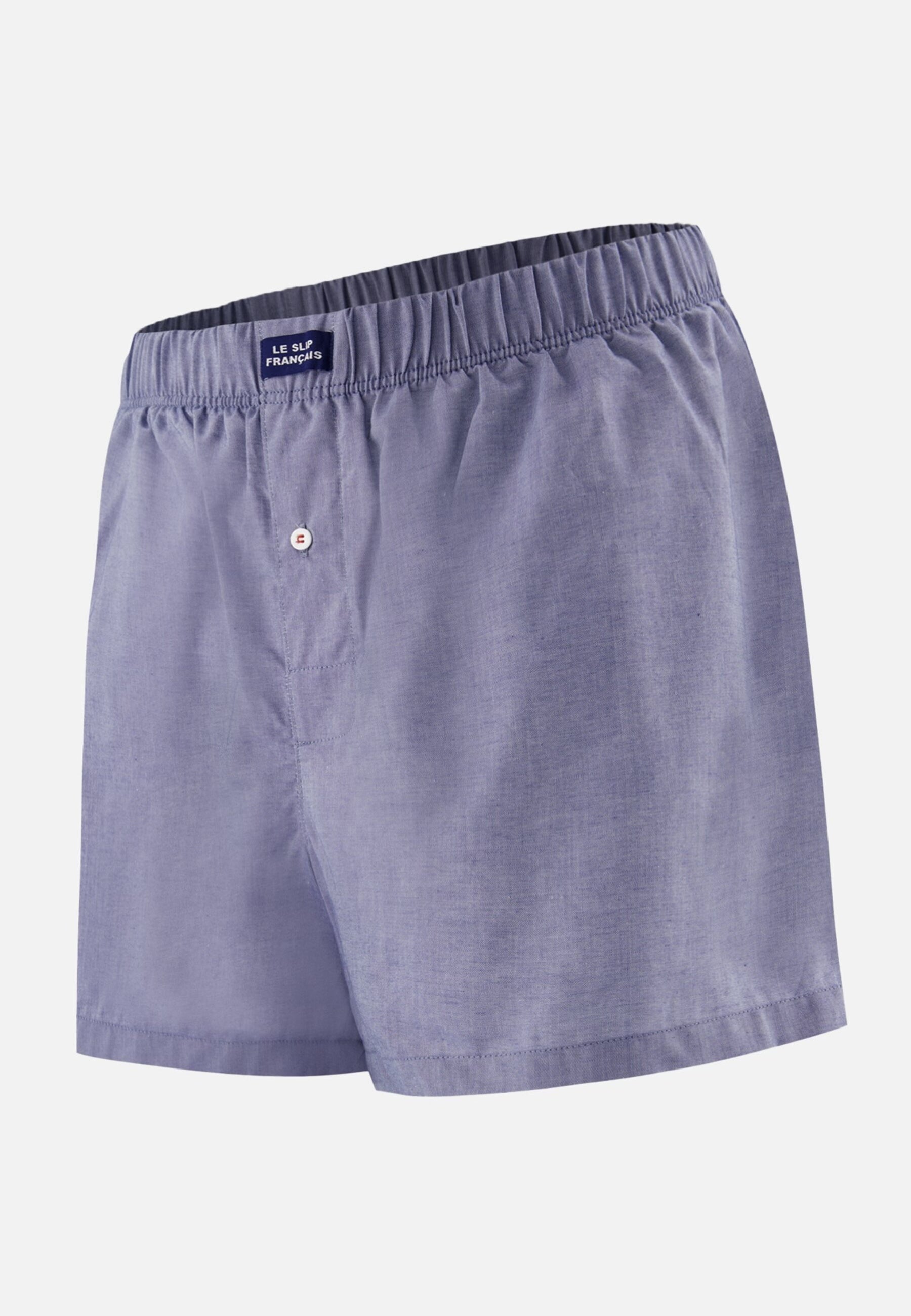 Caleçon à chevrons bleu blanc noir en jersey de coton - Fredo Chevron