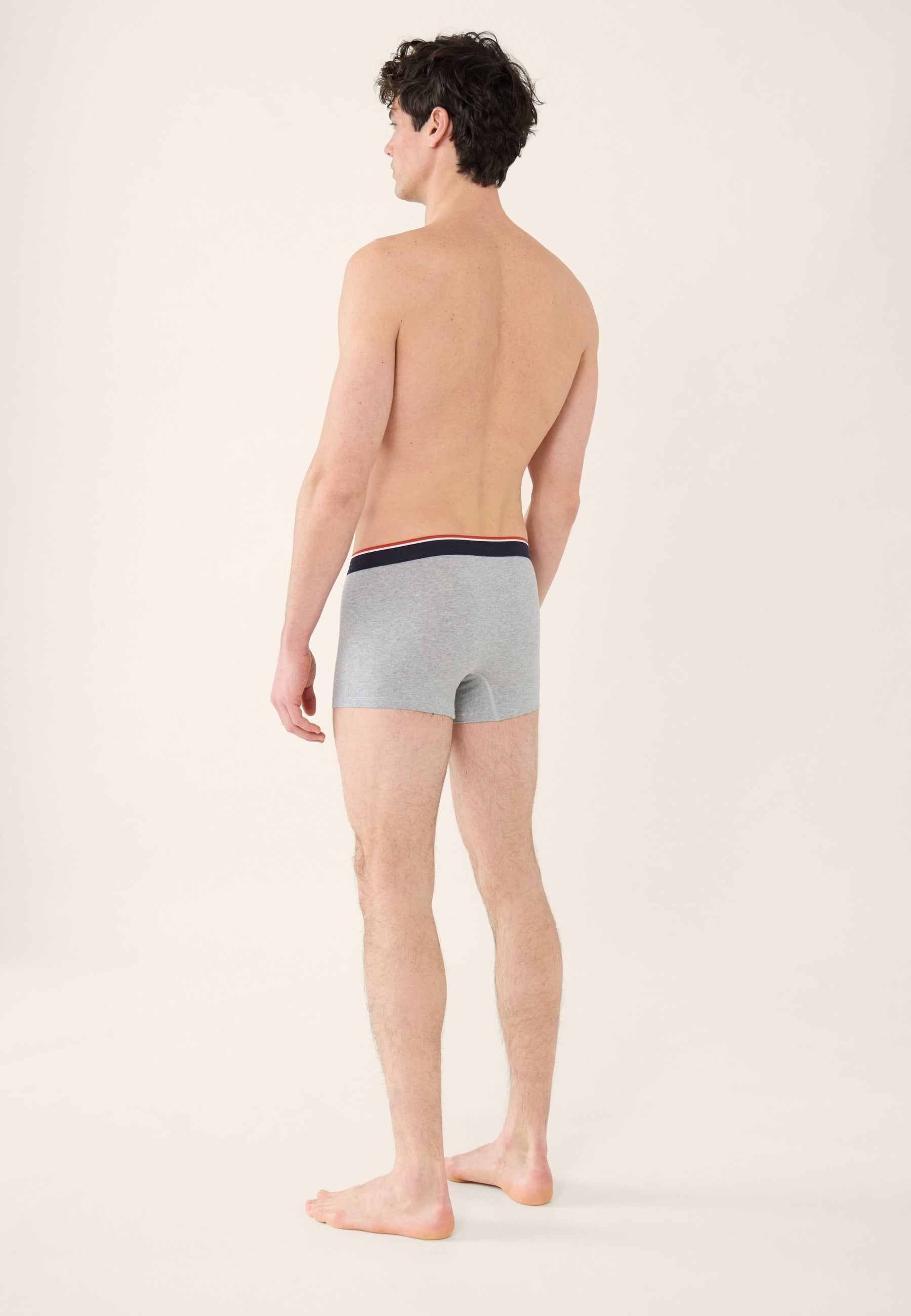 Boxer gris en coton avec cocarde - Marius Gris Chine